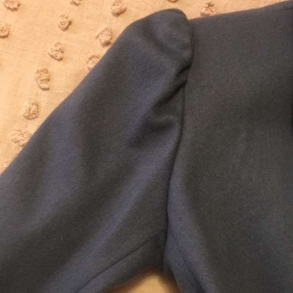 SAINT LAURENT purple coat with black corduroy cuffs and collar - Picture 6 of 9